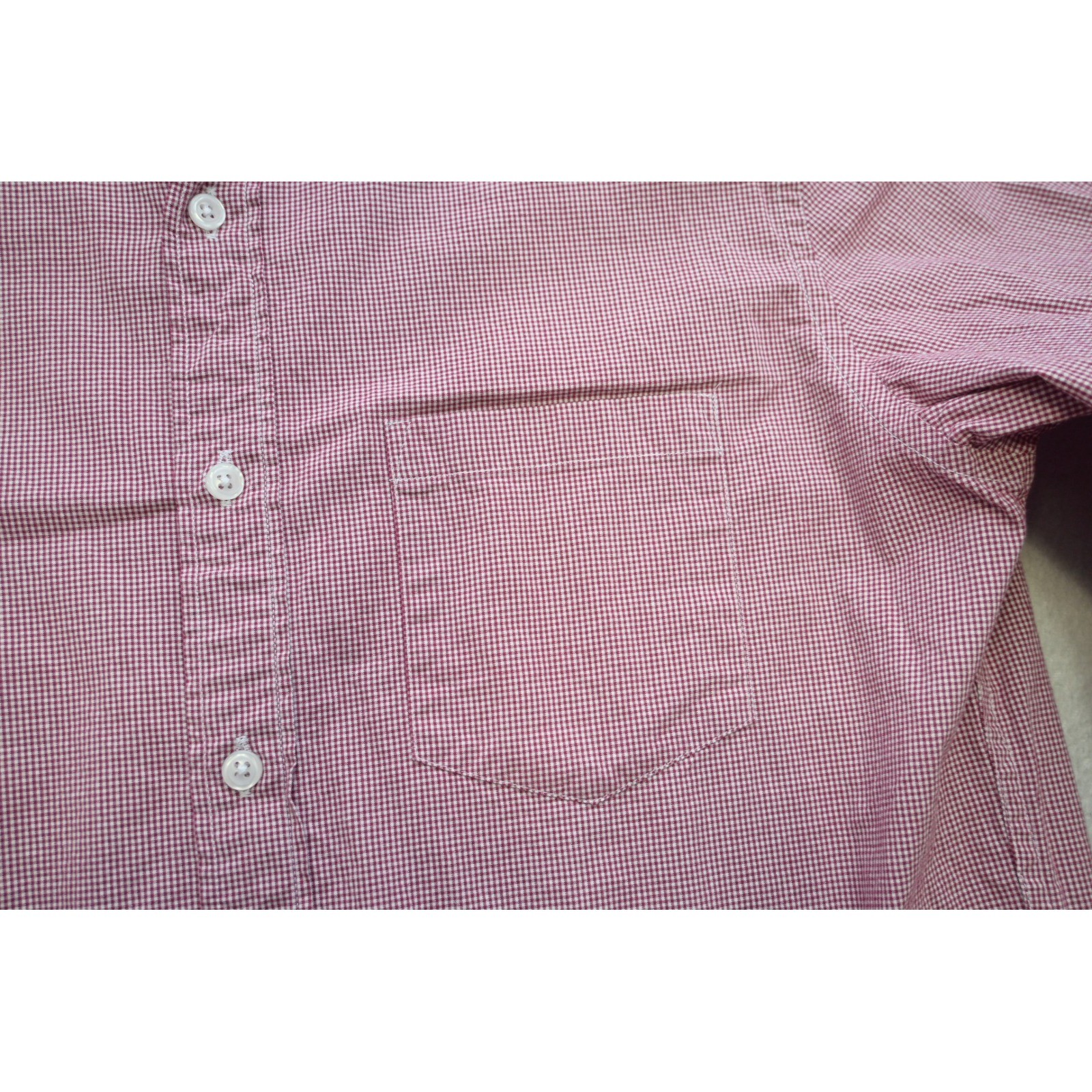 J.Crew Flex Button Down Mens Medium Red Gingham E… - image 6