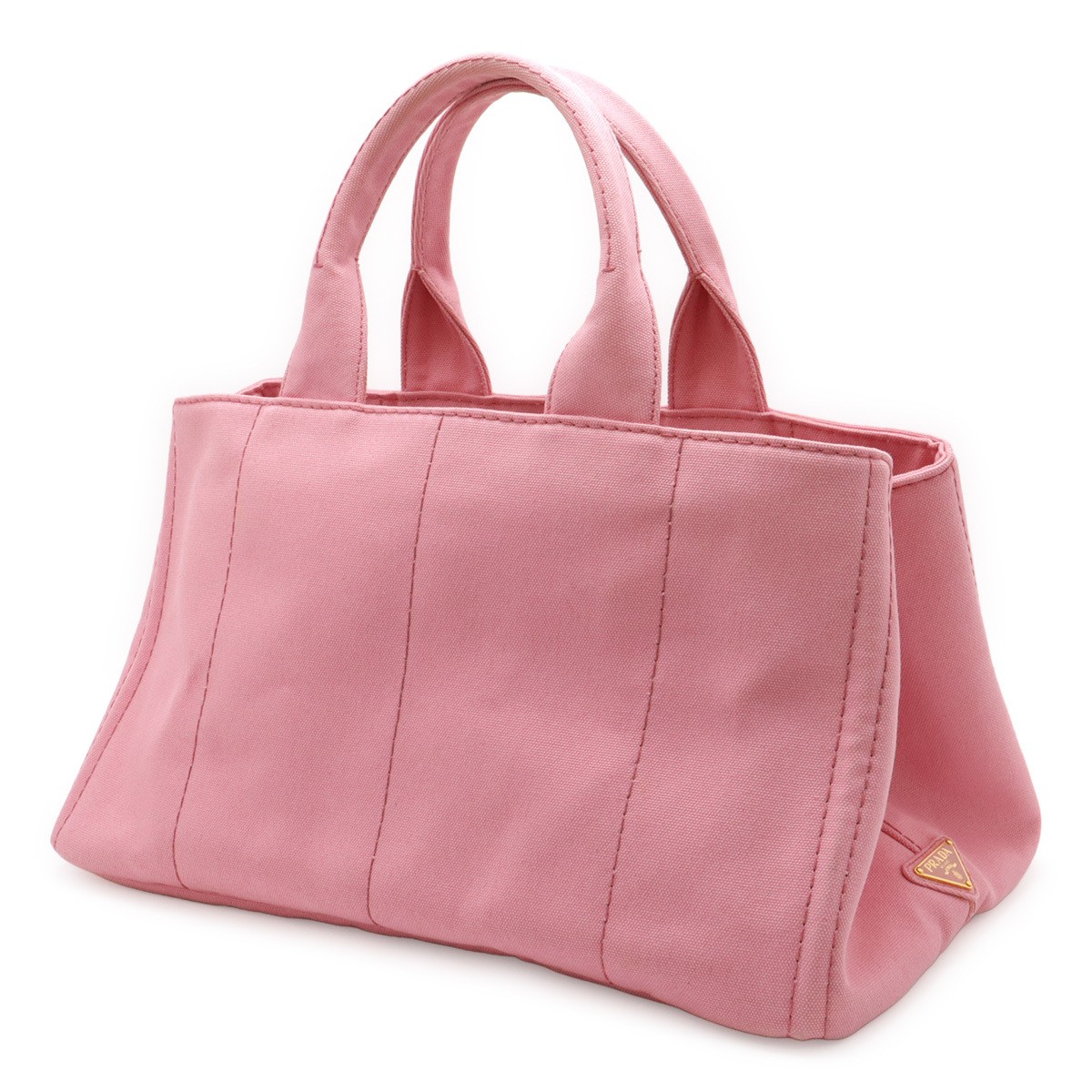 PRADA CANAPA Canapa Tote Bag Handbag Large Tote Canvas GERANIO Pink Gold Hardwar thumbnail 2