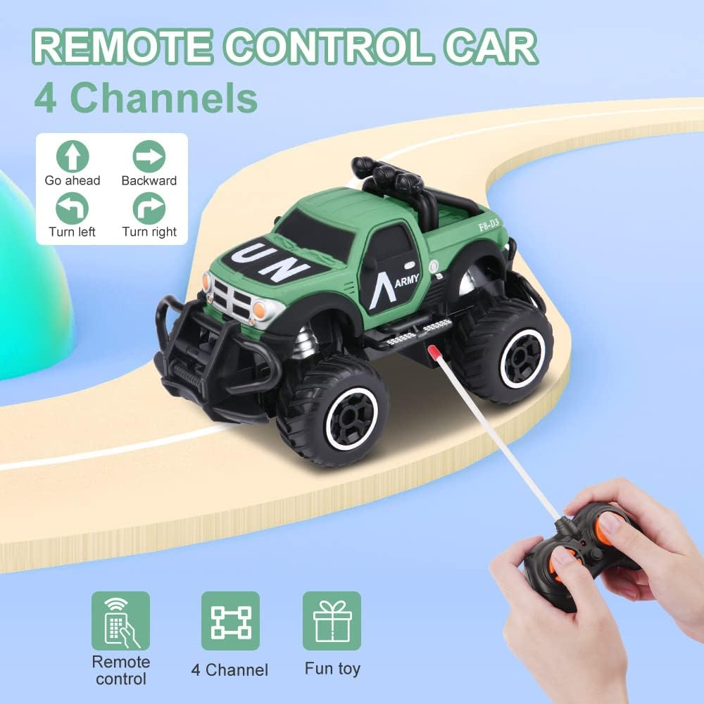Jofuni – Voiture Télécommandée Licorne LED Pour Fille – Rechargeable, Cascade, Cadeau 3-6 Ans