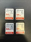 Lot of 4 SanDisk Secure Digital - Ultra 64Gb/140Mb Sdxc Uhs-I Memory Card