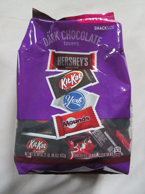 (1) Party Pack Dark Chocolate Lovers Snack Size Candy Bars 32.89 Oz York KitKat
