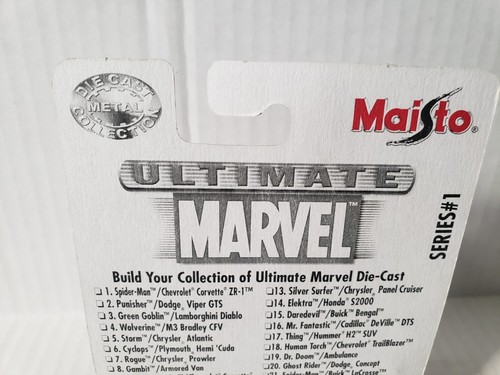 Maisto Ultimate Marvel Die Cast Spider Man Chevrolet Corvette ZR-1 MISP 2002 - Picture 6 of 13
