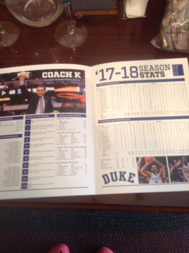 NEW Duke Men's Basketball 2017-18 Banquet Program - Picture 4 of 4