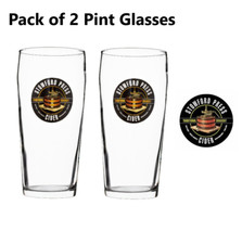 Stowford Press Glass x 2 - Stowford Press Pint Glass Stowford Press Pint Glasses