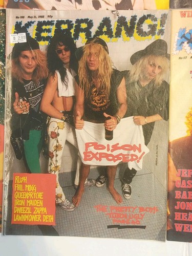 Lot (36) 1980's Kerrang Rock Music Magazines Punk Dio Poison Malmsteen - 第 8/11 張圖片