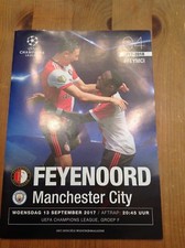 Feyenoord v Man City football programme 13/09/17