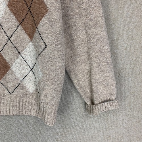 James Pringle Suéter Para Hombre M 100% Corderos Lana Bronceada Arcila Cuello Redondo Pullover Tejido - Imagen 2 de 11