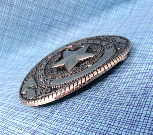 Fibbia cintura Stato del Texas stelle bandiere cowboy cowgirl western vintage anni 80 USA .XTT798 - Foto 5 di 7