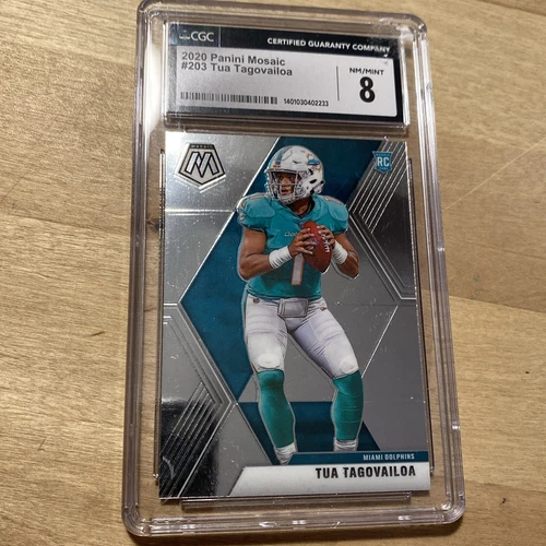 2023 Panini Mosaic 203 Tua Tagovailoa Miami  Nm 8 CGC Rookie Card