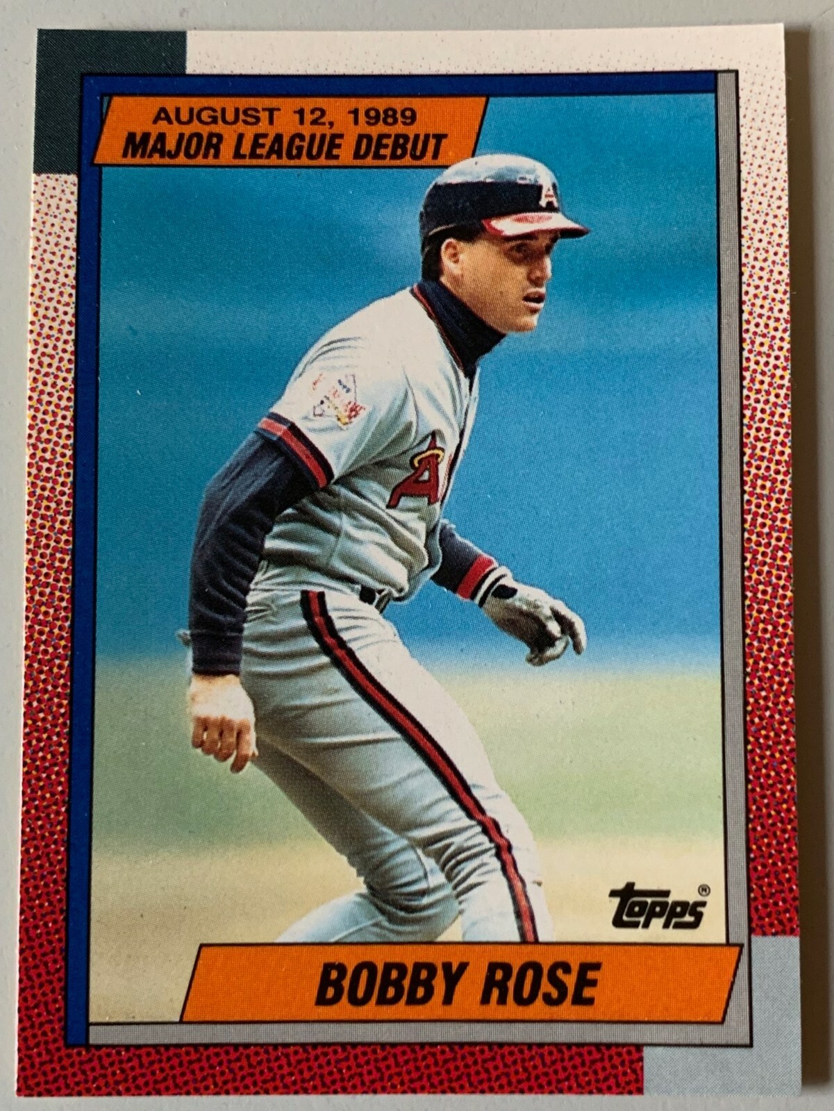 1989 Topps Bobby Rose Debut Rookie Card - Excellent Condition, Future Superstar