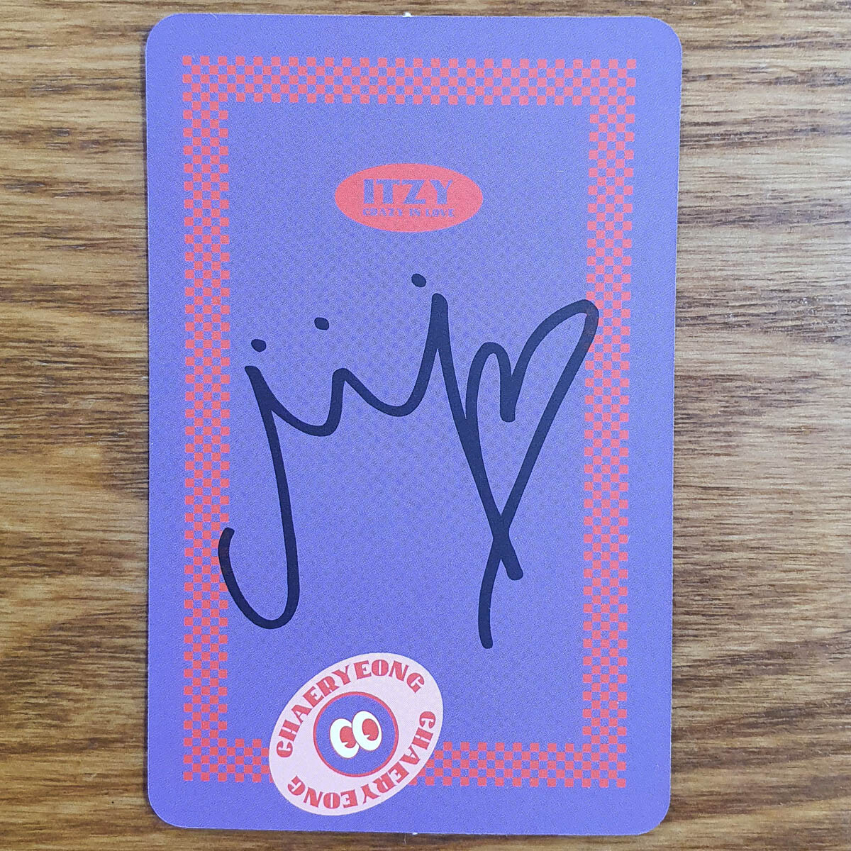 Chaeryeong Official Photocard Itzy 1st Album Crazy In Love Special