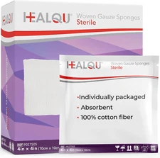 Gasas estériles 4x4, 50 unidades, 12 capas, envueltas individualmente