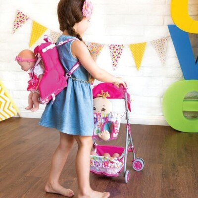 Adora 3-in-1 Baby Doll Stroller -Pink - Main Image