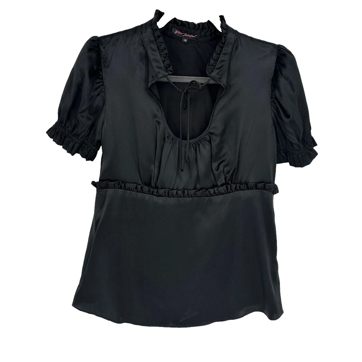 Top de seda para mujer Betsey Johnson