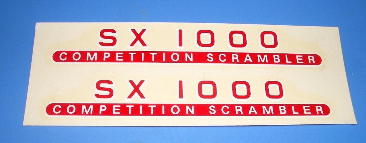 NOS Old School BMX Schwinn SX 1000 Competition ScramblerTop Tube Decals