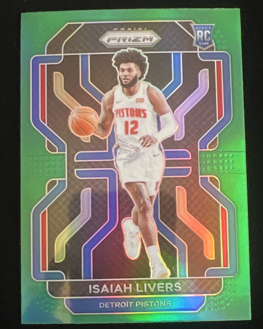 2021 Prizm Isaiah Livers Green #296 Detroit Pistons