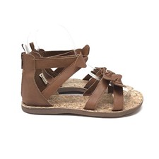 Oshkosh BGosh Sandals Youth 2 Winona Bow Ankle Strappy Brow Faux Leather Casual