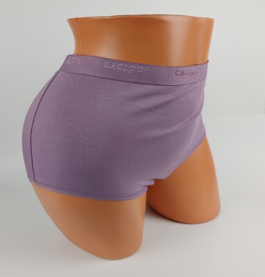 LANE BRYANT CACIQUE COTTON FULL BRIEF PANTIES 18/20 Purple Elderberry Lavender