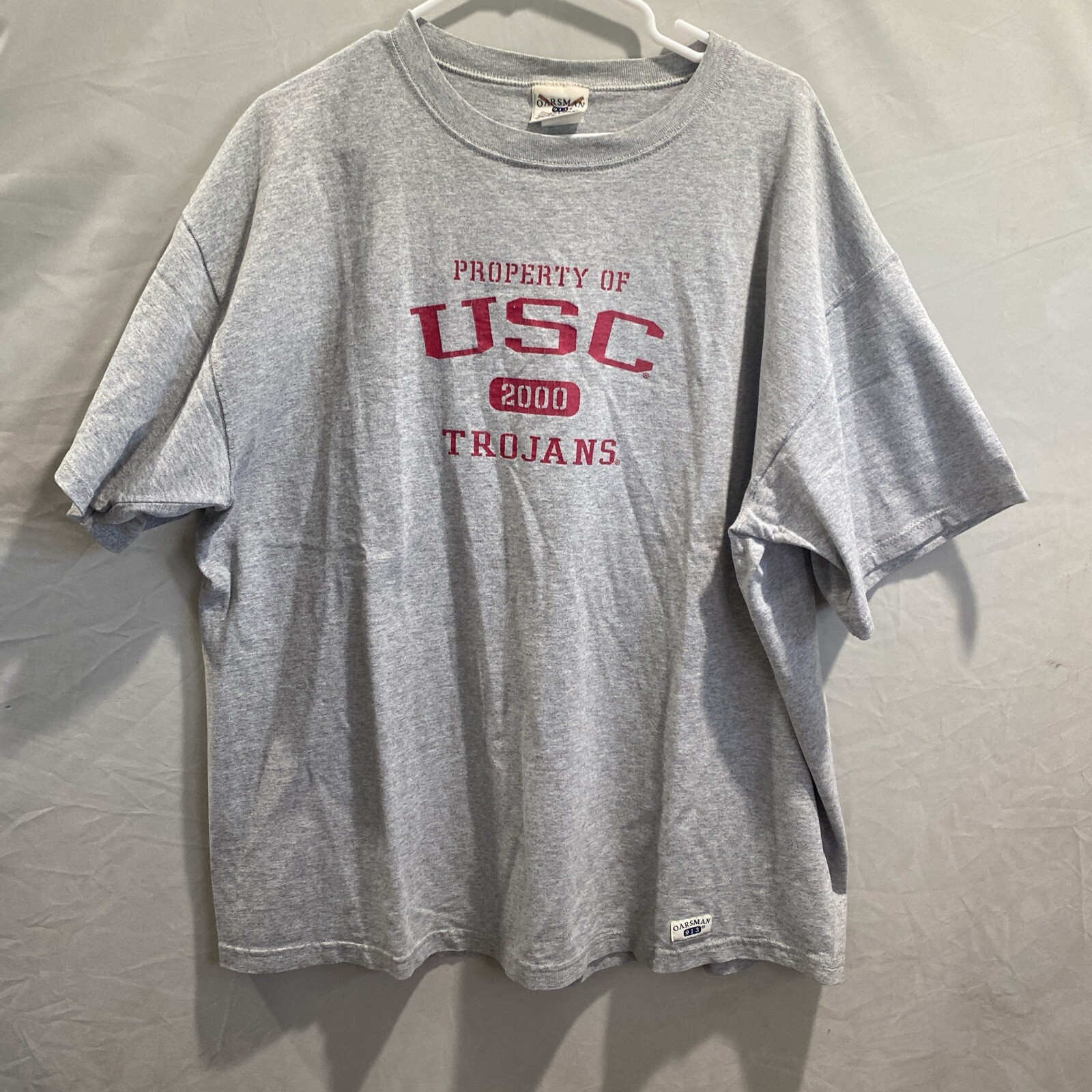 FILA T shirt vintage Oarsman 2000 USC Trojan grigia da uomo XLarge USA Made