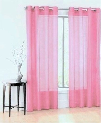 2PC GROMMET SOLID VOILE SHEER PANEL WINDOW CURTAIN TREATMENT DRAPE NEW DECOR - Picture 16 of 28