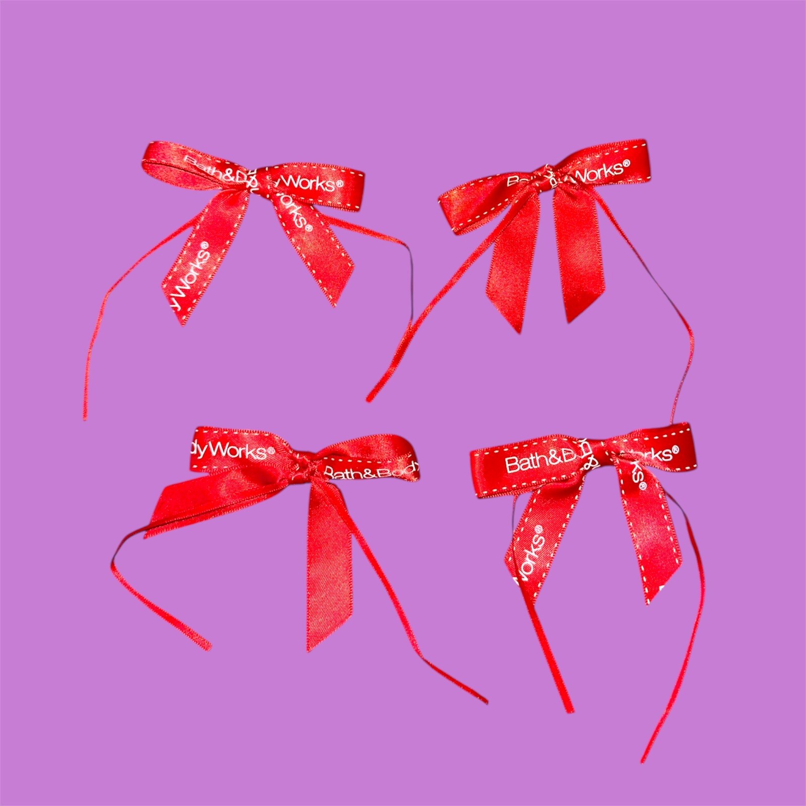 New Lot of 4 BATH & BODY WORKS Small Red Bows Ribbons Gift | eBay