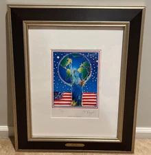 Peter Max- Peace on Earth- Framed Limited Edition Lithograph- Signed & Numbered!