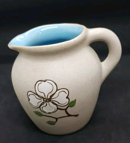 Pigeon Forge Pottery Creamer Jug Flower Signed