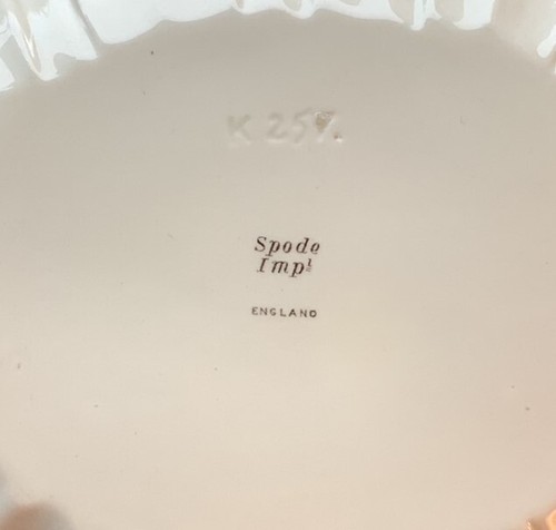 Cuenco con motivo de flor de loto SPODE Imperial ART NOUVEAU 1920 - oblongo - 10" de largo - Imagen 9 de 9