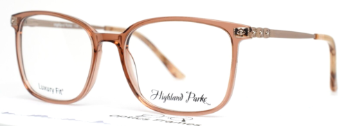 HIGHLAND PARKE HP116Z 168 Brown Womens Square Full Rim Eyeglasses 56-18-140 B:43 - Picture 1 of 14