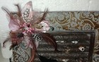 Vintage Ring/Jewelry Dresser Desk Top Standing Organizer *Hand Made, Flower Felt — photo 3