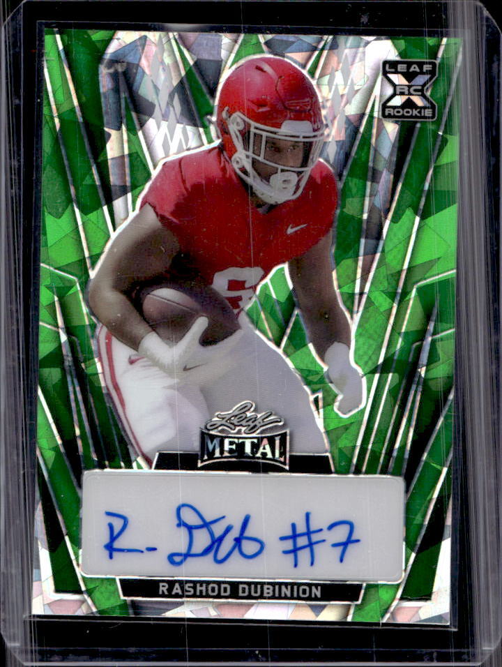 2024 Leaf Metal Rashod Dubinion XRC Green Crystal Rookie Auto RC #2/3