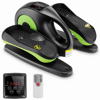 Under Desk Elliptical Machine, Compact Electric Seated Pedal Exerciser with LCD 