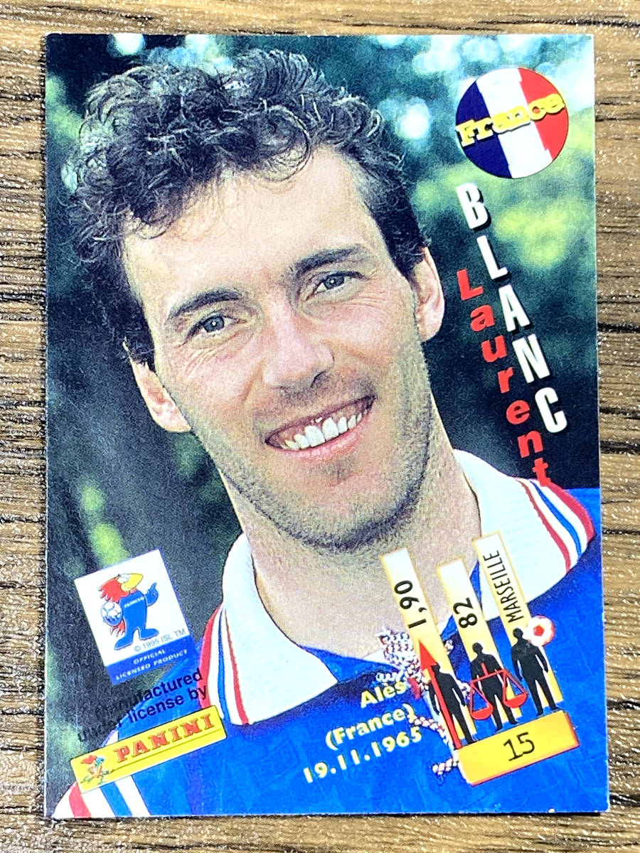 Free Shipping! Panini 1998 France World Cup Card #15 Laurent Blanc