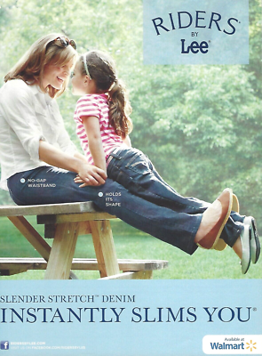 2012 Lee Riders Jeans Denim Fashion Walmart Mom Daughter PRINT AD