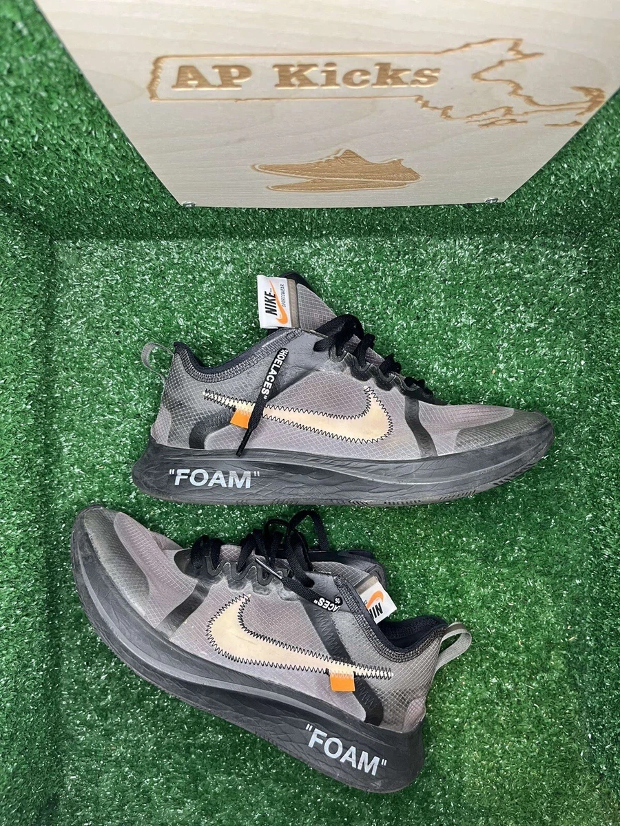 Size 10 - Nike Zoom Fly SP x OFF-WHITE Black 2018
