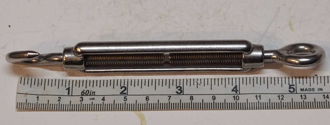 STAINLESS STEEL TURNBUCKLE OPEN FACE #6 RIGGING