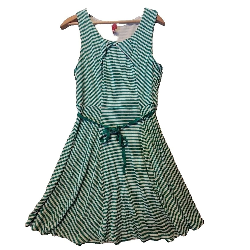 ELLE Striped Polyester Dresses