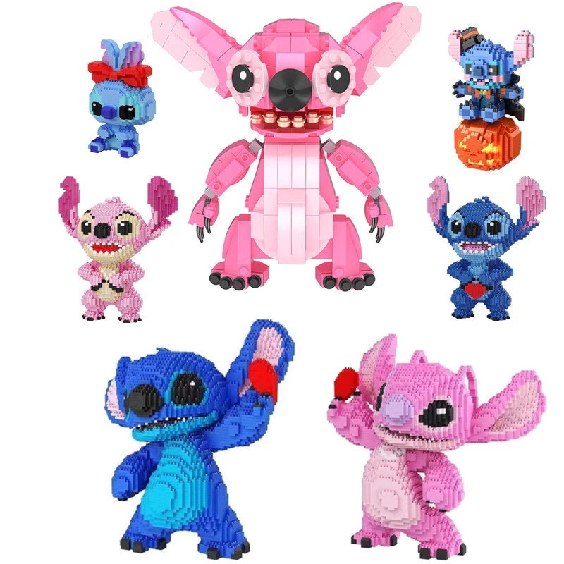 (NO BOX) STITCH LILO DISNEY BRICK/BUILDING BLOCKS NANOBLOCK 3D KID TOY BEE