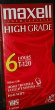 Maxell Video Cassette High Grade 6 hours in EP mode T-120 Sealed