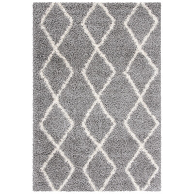 SAFAVIEH Venus Shag Collection VNS682J Grey/Ivory Rug