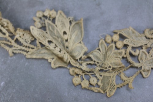 Exquisite Antique Bobbin Lace Collar Ornate Delicate Intricate Ecru Handmade 💗 - Picture 7 of 11