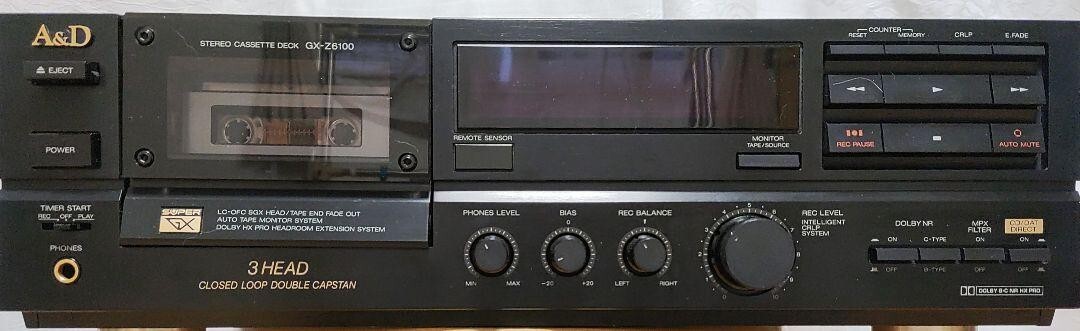 AKAI A&D GX-Z6100 3-Head Stereo Cassette Deck from japan Working  