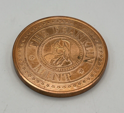 Franklin Mint Copper Colored Coin Medallion American Eagle in