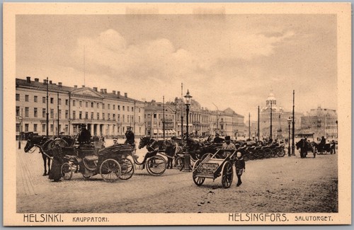 Postcard Helsinki Finland c1910s Kauppatori Market Square  - Bild 1 von 2