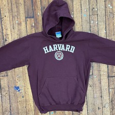 Vintage Champion Harvard University Youth XL 14-16 Hooded Pullover Sweatshirt