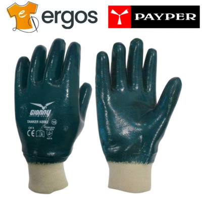 PAYPER 12 Pairs NBR2 Cotton Coated Interlock Coated Knit Tanker Gloves