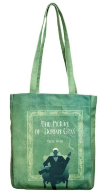 Tasche Shopper Umhängetasche gut gelesen Buchbild Dorian grau Oscar Wilde