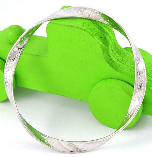 Sterling Silver 925 Silpada B2827 Mobius Bangle Bracelet - Picture 7 of 13