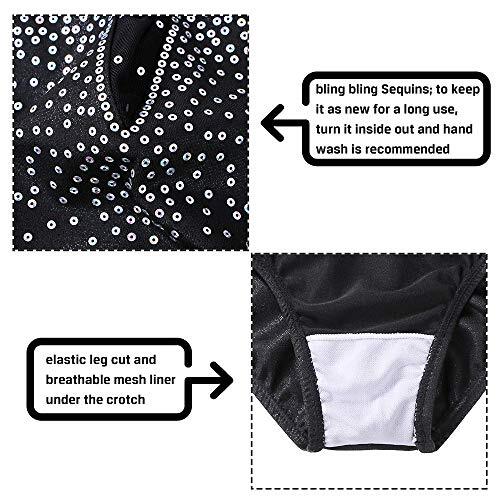 Gymnastics Leotards for Toddler Girls Kids Sparkle Sequins Mesh Top Dancewear... - Picture 4 of 7
