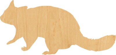Racoon 1 Laser Cut Out Wood Shape Craft Supply - Woodcraft Cutout
